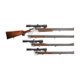 A Winkler, Ferlach, over/under combination rifle, with three barrel sets