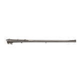 A Merkel double-rifle with Zeiss scope, and a side-by-side shotgun barrel set with case