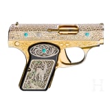 A cased Norinco M 84 in gold finish