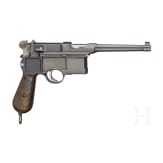 A Mauser C 96 - six-shot Cone hammer ("officer's version with reduced weight")