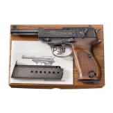 A Walther P 38 Ulm all steel version, engraved and polished with box