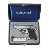 A cased engraved and chrome plated Walther PPK-L Ulm