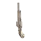 A Revolver Chamelot Delvigne, engraved, nickel-plated, with ivory grips, circa 1872