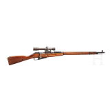 A Mosin -Nagant M 1891/30 sniper rifle with scope PEM