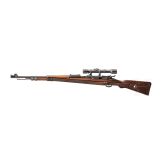 A carbine 98 k of the SS, made from a shortened rifle 98, with scope Heliavier