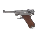A pistol 08 by Simson, "Blank Chamber Variation", with holster