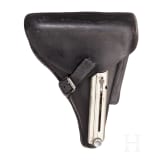 A pistol 08 by Simson, "Blank Chamber Variation", with holster