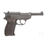 A Spreewerk P 38, code "cyq", grip frame made by FN, with holster