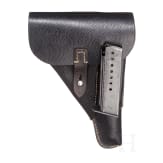 A Walther P 38, code "ac - 44" with fnh barrel and holster