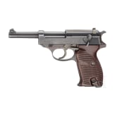 A Walther P 38, code "ac - 45" with fnh barrel and holster