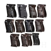 A collection of 10 pairs of origina gripscales for a P 38 of the Wehrmacht