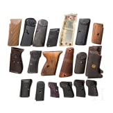 A collection of 17 pairs of different gripscales and three