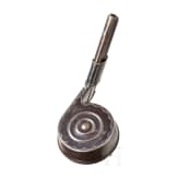 A snail drum magazine for an Artillery Luger, 2nd pattern, with adaptor for MP18