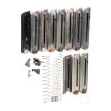 A mixed lot Luger magazines and mag parts