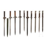 Five Czech and five Hungarian bayonets