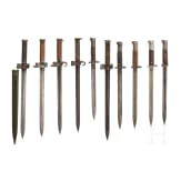Five Czech and five Hungarian bayonets