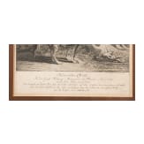 Johann Elias Ridinger, four framed copper engravings showing wild animals, Augsburg, ca. 1760