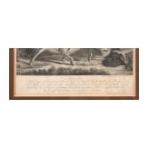Johann Elias Ridinger, four framed copper engravings showing wild animals, Augsburg, ca. 1760