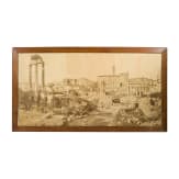 A large Italian print of the "Forum Romanum" in Rome, circa 1880