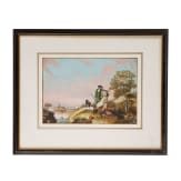 A fine South German gouache with a hunting motif, circa 1800