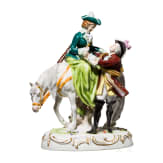 A huntress on horseback, Scheibe-Alsbach porcelain manufactory, 20th century