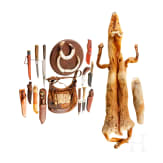 A small collection of German and Scandinavian hunting accessories and trophies, 20th century