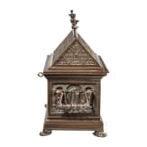 A German cast iron casket in Gothic style, circa 1860
