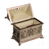 A German cast iron casket in Gothic style, circa 1860