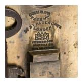 Three Victorian brass padlocks, London, 19th century