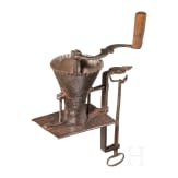 A Baroque iron spice or coffee mill, Alpine region, 18th ct.