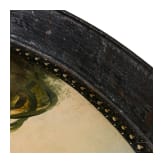 A fine probably English neo-classical tin tray with delicate painting in the style of the Stobwasser manufactory, 1st half of the 19th century