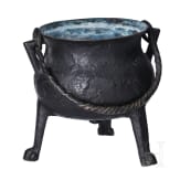 A small German bronze cauldron, dated 1557