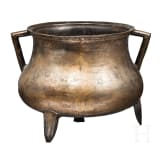 A large German tripod skillet, 18th century