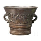 An Italian baroque bronze mortar, circa 1700