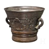 An Italian baroque bronze mortar, circa 1700