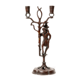 A Christophorus candlestick in late Gothic style, German, ca. 1860