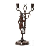 A Christophorus candlestick in late Gothic style, German, ca. 1860