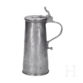 An Austrian broadrim charger and two pewter jugs, Salzurg, 17th and early 18th century