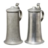 Two German tin jugs, Nuremberg, circa 1720