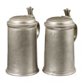 Two tin jugs, Landshut, c. 1730