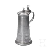 Two southern German pewter jugs, dated 1718 and 1751