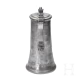 Two southern German pewter jugs, dated 1718 and 1751