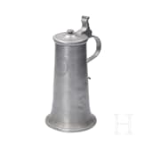 Two southern German pewter jugs, dated 1718 and 1751