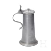 Two southern German pewter jugs, dated 1718 and 1751