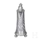 A pair of pewter flagons, Mergentheim, dated 1752 and 1768