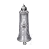 A pair of pewter flagons, Mergentheim, dated 1752 and 1768