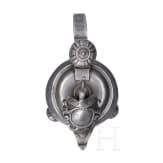 A pair of pewter flagons, Mergentheim, dated 1752 and 1768