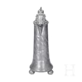 A pair of pewter flagons, Mergentheim, dated 1752 and 1768