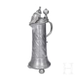 A pair of pewter flagons, Mergentheim, dated 1752 and 1768