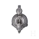 A pair of pewter flagons, Mergentheim, dated 1752 and 1768